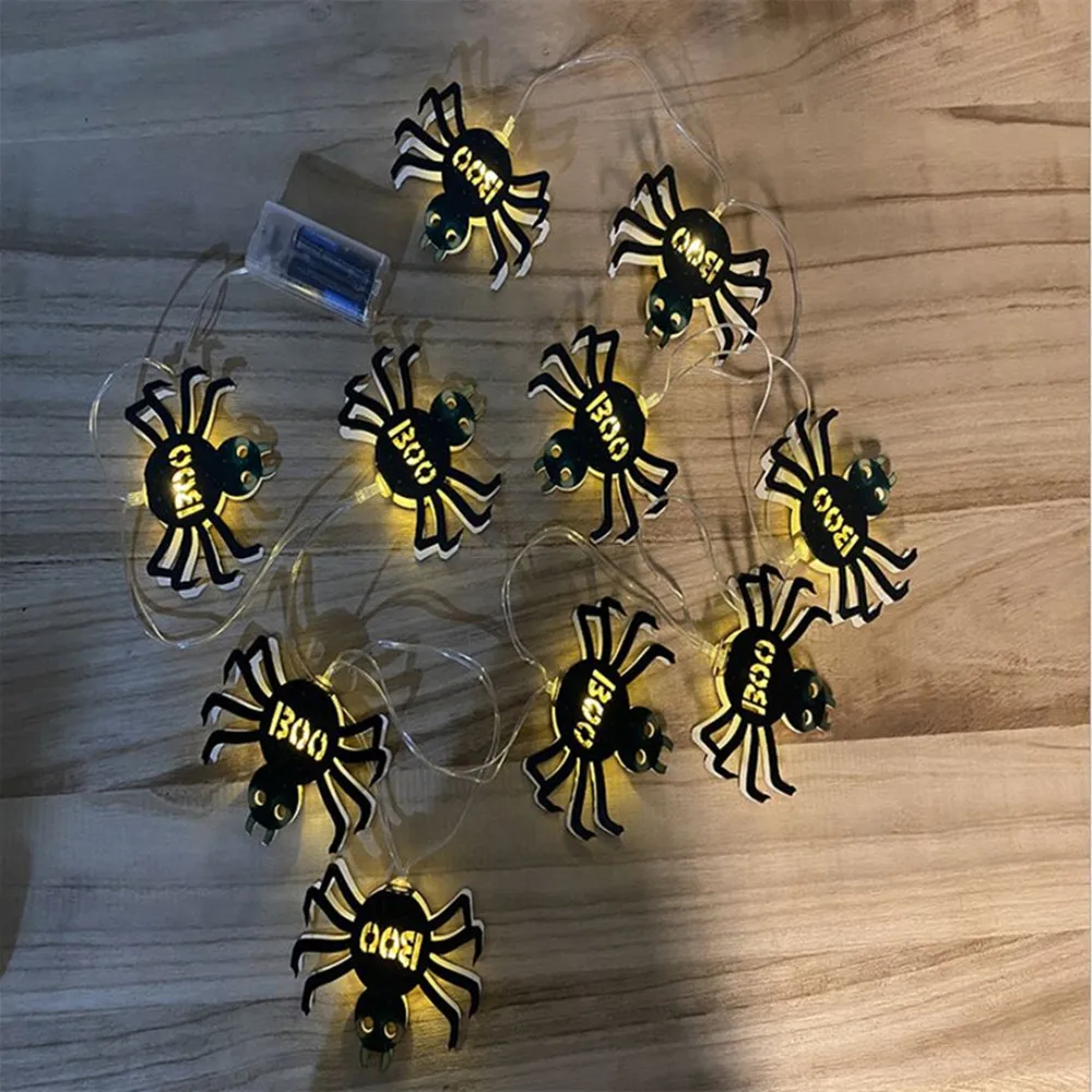 1 5 м 10Led Хэллоуин Тыква призрак скелеты летучая мышь паук светодиодный светильник