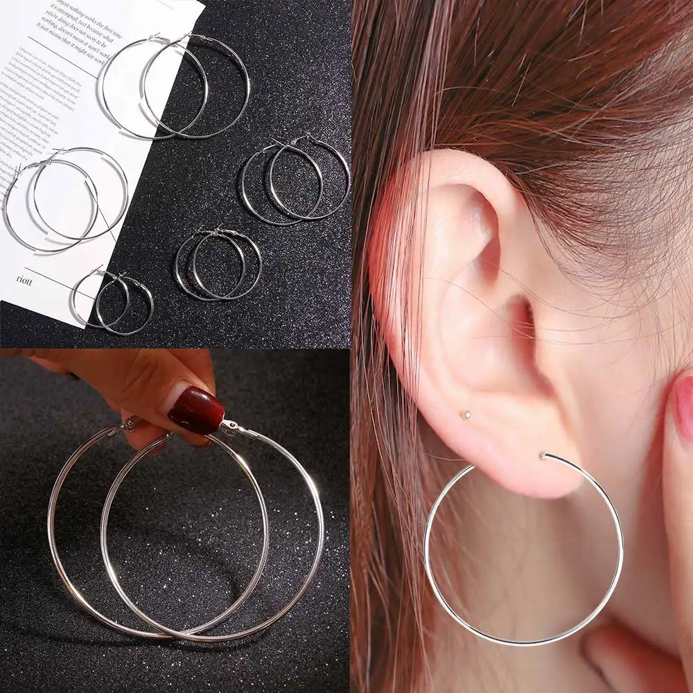 Новые большие круглые серьги модные ювелирные изделия для женщин девушек