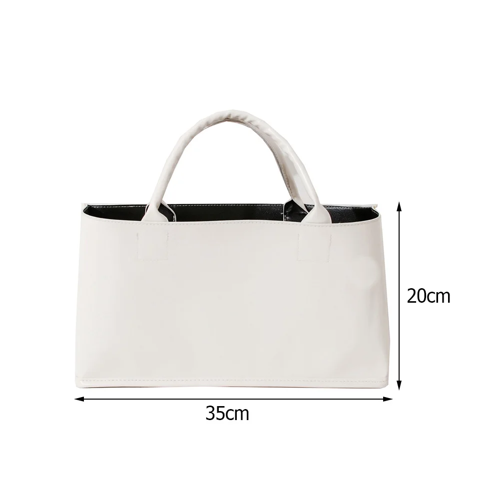 

Fashion Women Pure Color PU Leather Handbag Casual Ladies Large Capacity Shopping Tote Bag