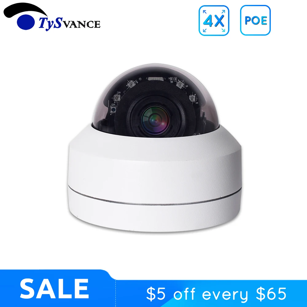 HD 1080P 2MP 5MP PoE Onvif H.265 IR Крытый Мини CCTV безопасности PTZ купольная камера 2.0MP 4X оптический зум домашнее наблюдение IP камера