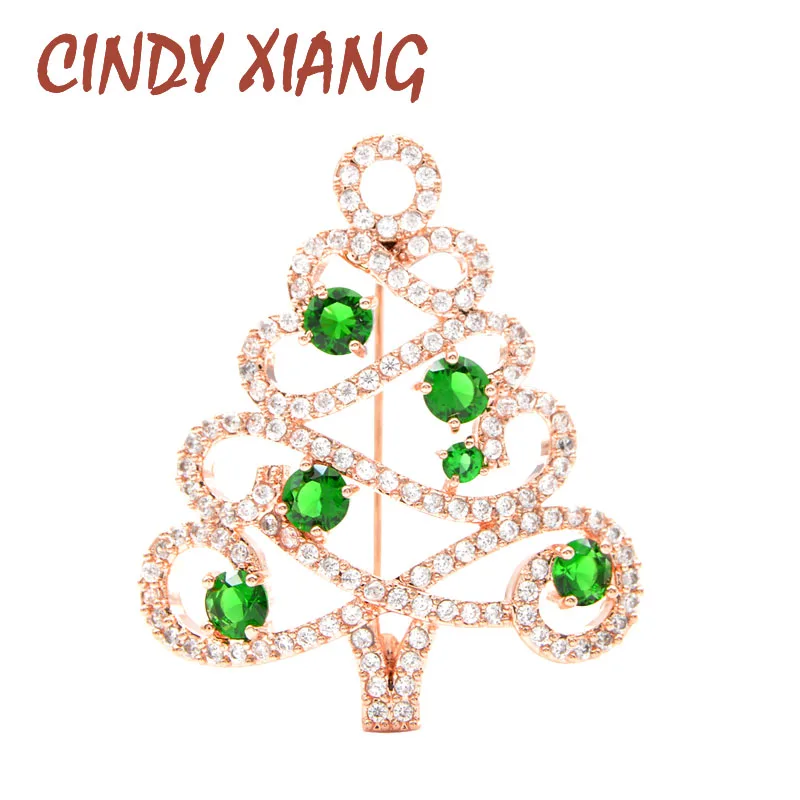 Женская брошь в форме павлина CINDY XIANG из меди и металла с кубическим цирконием на