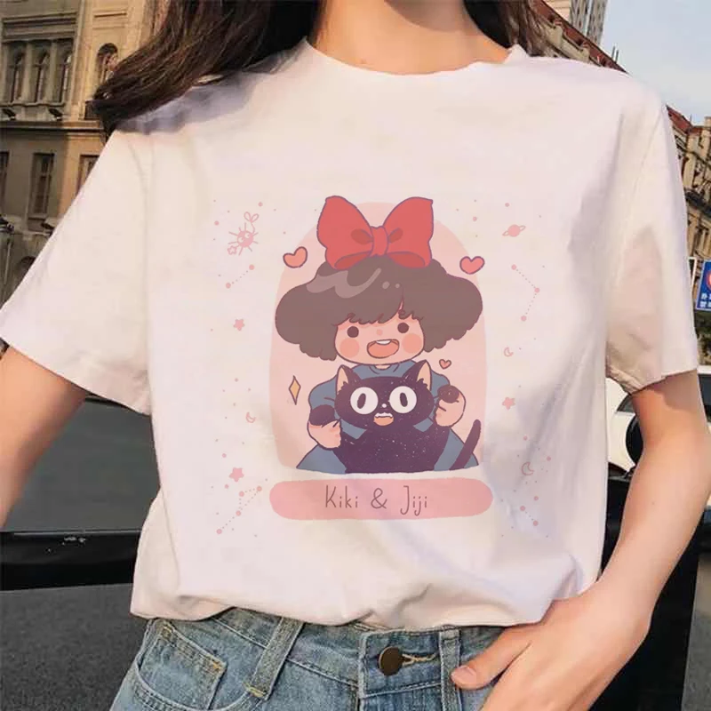 

Cute Q version Kawaii Totoro Harajuku Ullzang Women Studio Ghibli T-shirt Miyazaki Hayao Funny Cartoon 90s Top Tees Female