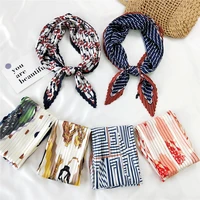 the new 70cm fold small square scarf silk scarf womens neck guard around the neck thin scarf sunscreen gauze collocation shirt