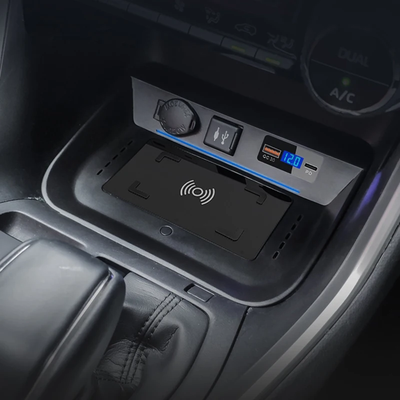 15w car qi wireless charger phone charger fast charger charging case phone holder for toyota rav4 2019 2020 2021 accessories free global shipping