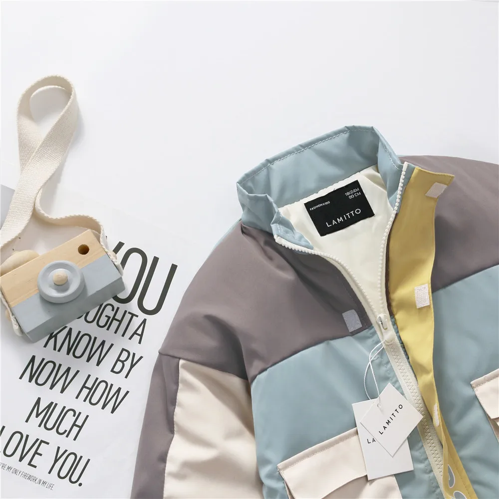 Tonytaobaby/зимнее платье; новая стильная детская одежда; теплое пальто; одежда для маленьких мальчиков; зимняя куртка для девочек