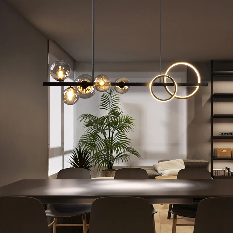 Modern Nordic Led Lamp For Dining Room Kitchen Living Room Bedroom Pendant Lamp Glass Ball Design Hanging Light G9
