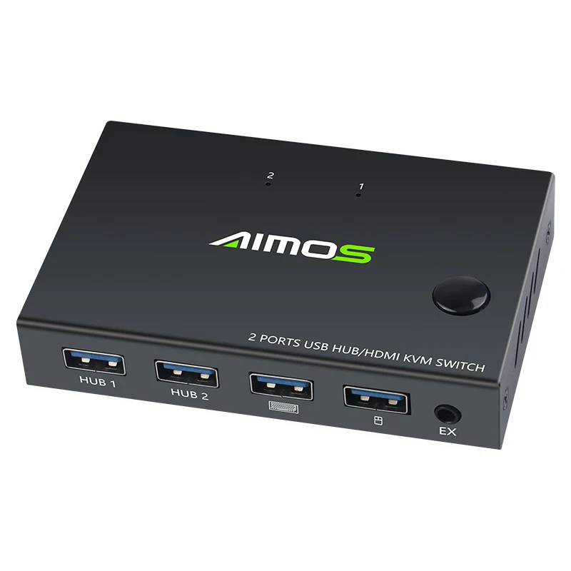 HDMI KVM переключатель видеодисплей USB разветвитель 2 в 1 4K для ПК совместного