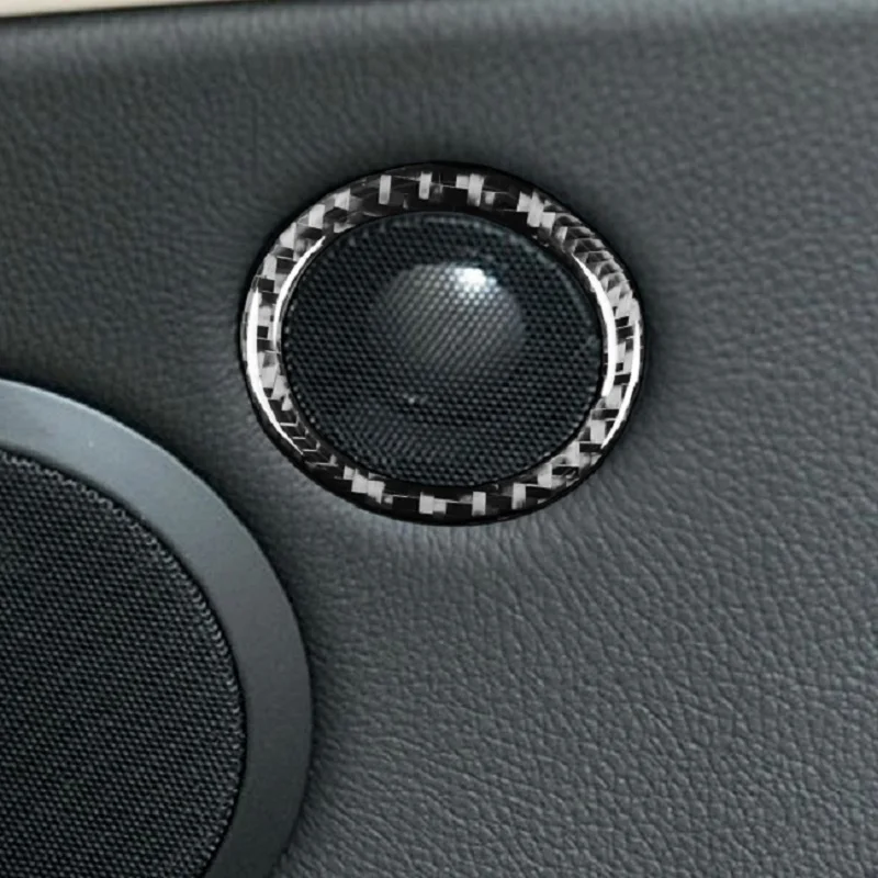 

Carbon Fiber Interior Car Door Speaker Frame Circle Ring Stickers Fit For BMW 6 Series E63 E64 2004-2010 Car Accessories