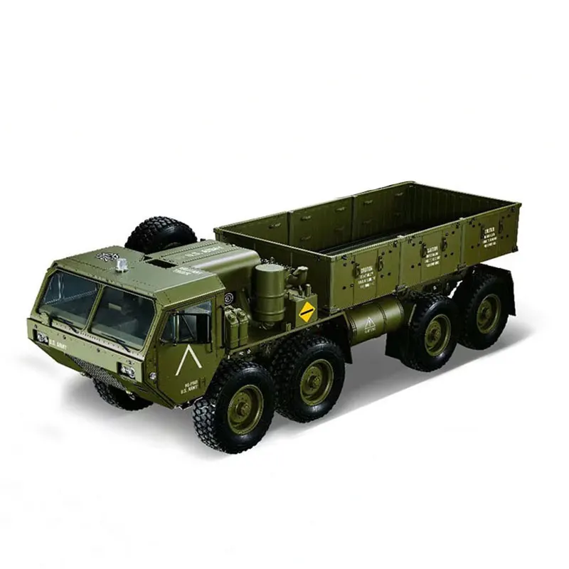HG 1/12 р/у нас военный грузовик модели металл 8*8 шасси автомобиля радио мотор