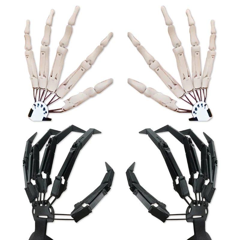 

Реквизит в виде призрака на Хэллоуин, шарнирные Пальцы для суставов пальцев для Хэллоуина, перчатки в форме когтей для костювечерние