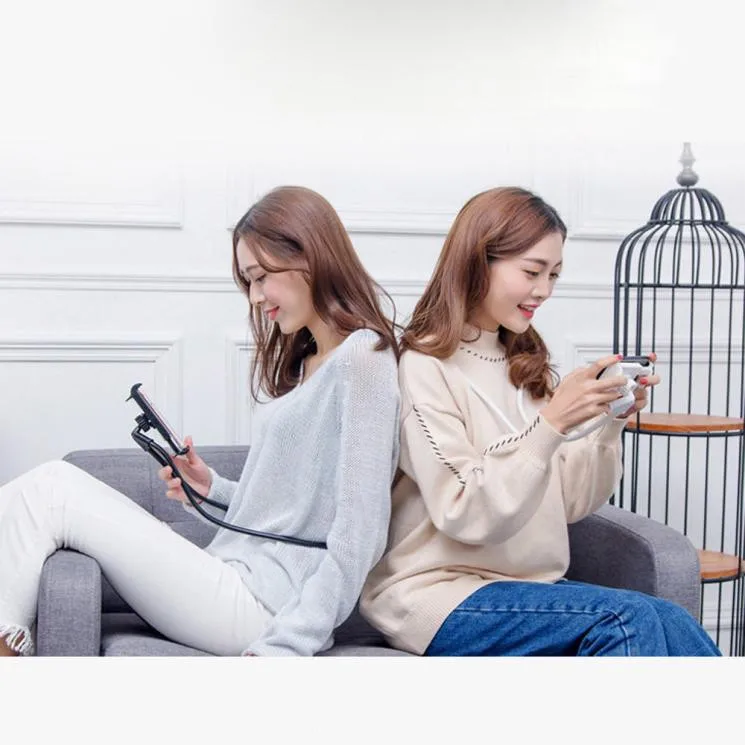 Universal Lazy Hanging Neck Phone Stand Mount Necklace Support Bracket Holder Bendable Bracket Holder For Phone Porte Telephone
