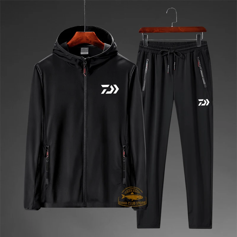 DAIWA Новый Модный летний костюм из тонкого ледяного шелка Мужская Солнцезащитная