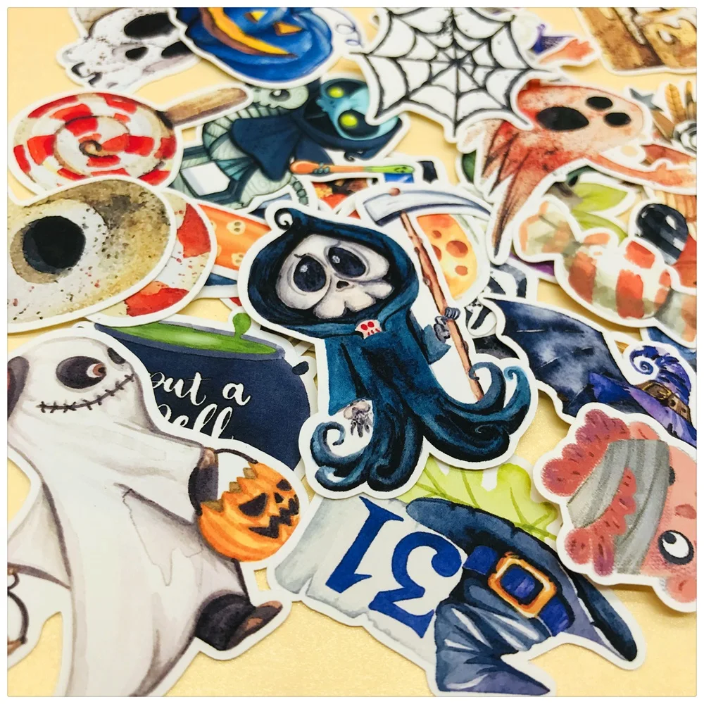 33Pcs 2019 Vintage Halloween Party Pumpkin Ghost Sticker DIY Craft Scrapbooking Album Journal Happy Planner Decorative Stickers | Дом и сад