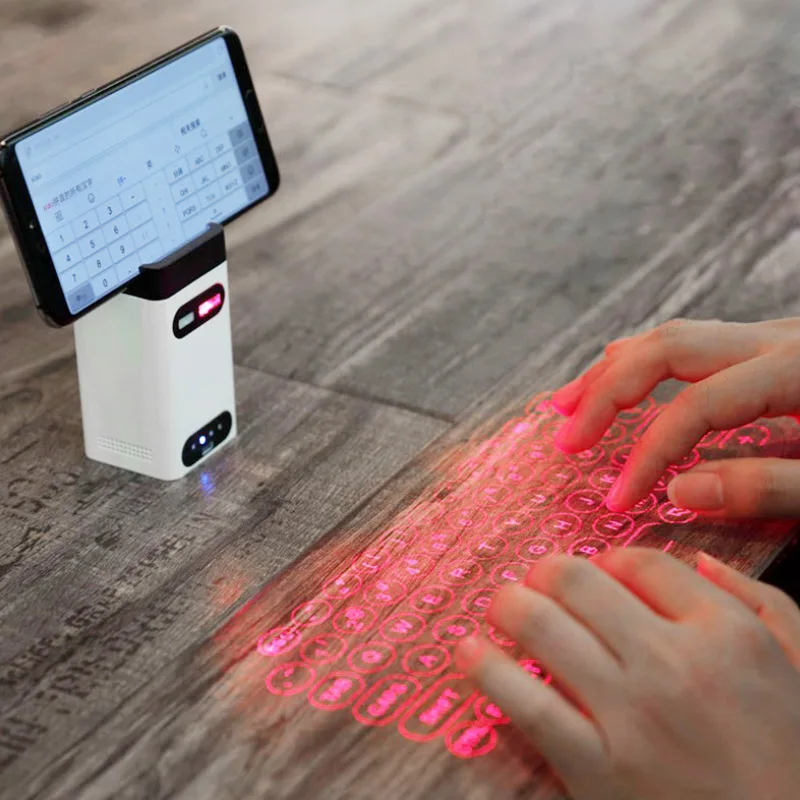 Беспроводная клавиатура лазерная Bluetooth Виртуальная проекционная мини