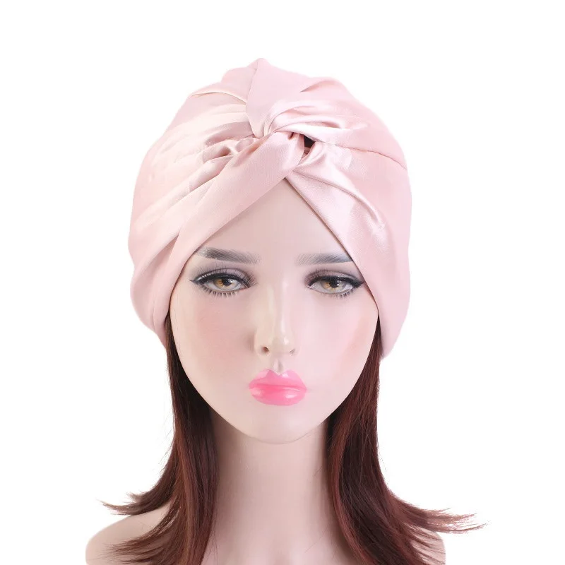 

Silk like double bedcap bath cap and cosmetic cap are popular in Europe and America
