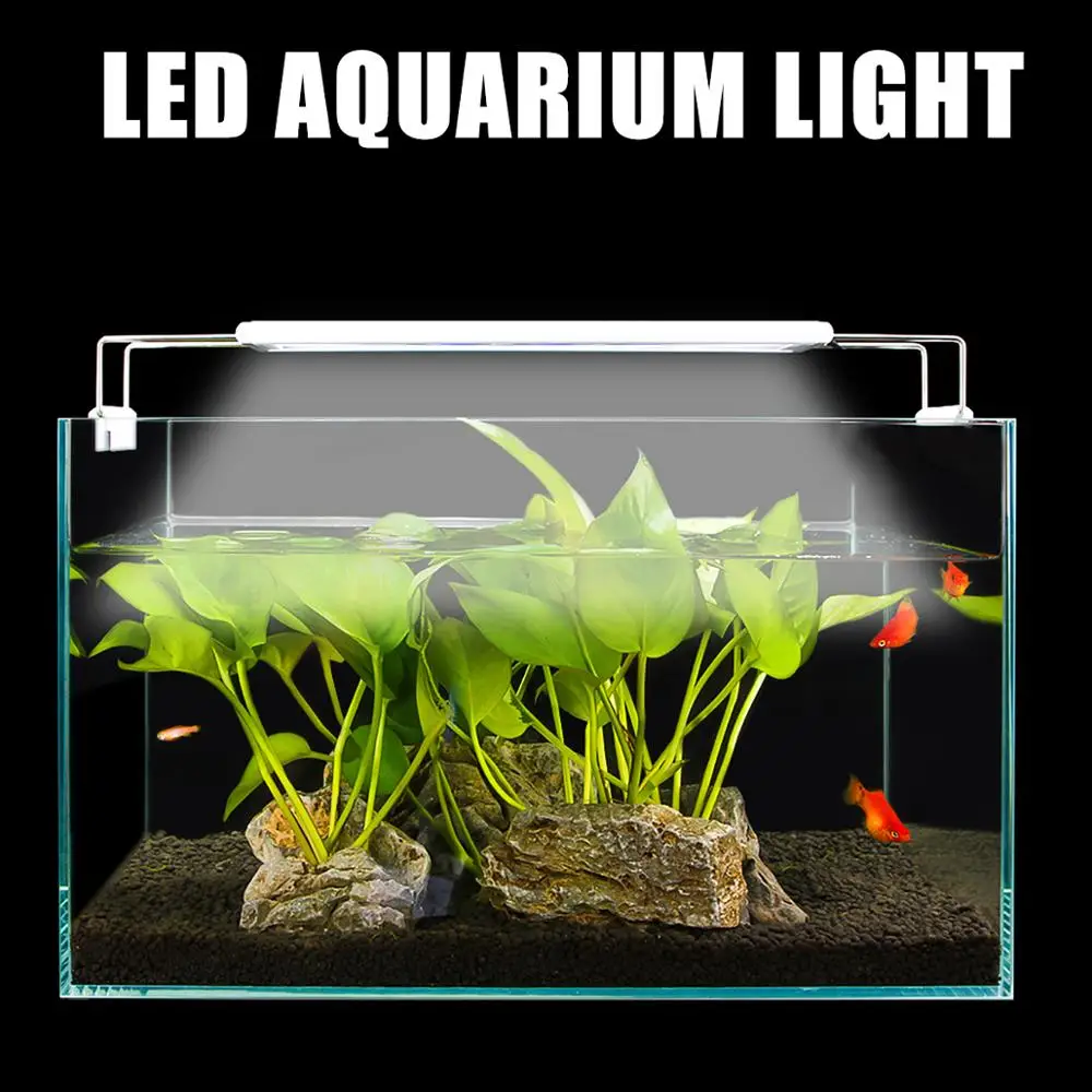 Senzeal Aquarium Light Super bright Aquarium Led Lighting M3/X3/X5/X7/X9 Clip-on Slim Fish LED Lamp 220V/110V Fish Tank LED Lamp