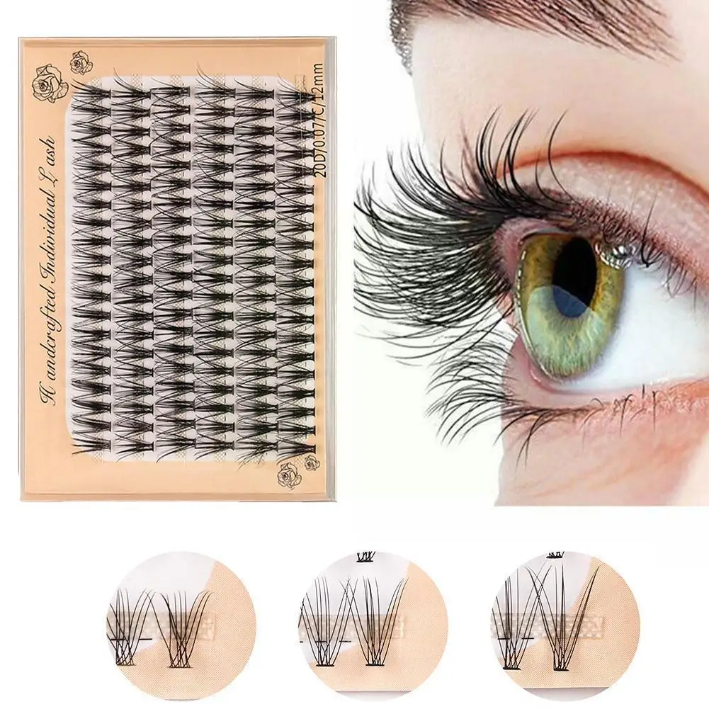 

6 Lines Natural Eyelash Extension 3d Bushy False Mink 3 Size Makeup Choose Tools Individual Can Cluster Beauty Eyelashes T7k0