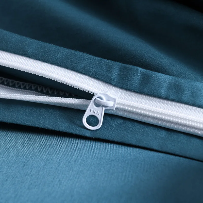 

Cianlsria Moonlight Blue Pure Cotton Solid Color Brief Bedding Sets Hot Sale 3PCE/4PCE Quilt Cover Home Bedding Sets