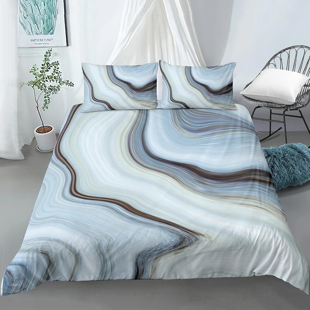 Комплект постельного белья Mystic 2/3 шт. красочная мраморная кровать детский