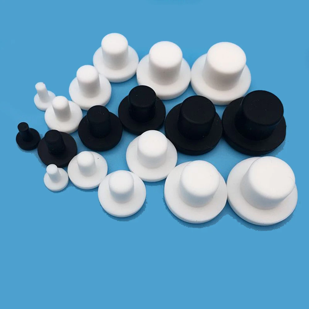 

10PCS 2.7mm-14mm Silicone Rubber Male Hole Caps T Type Plug Stopper Round End Gap Masking