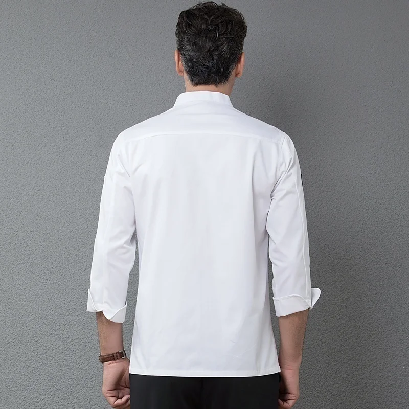 Куртка шеф повара для мужчин и женщин пальто униформа ресторана на молнии с