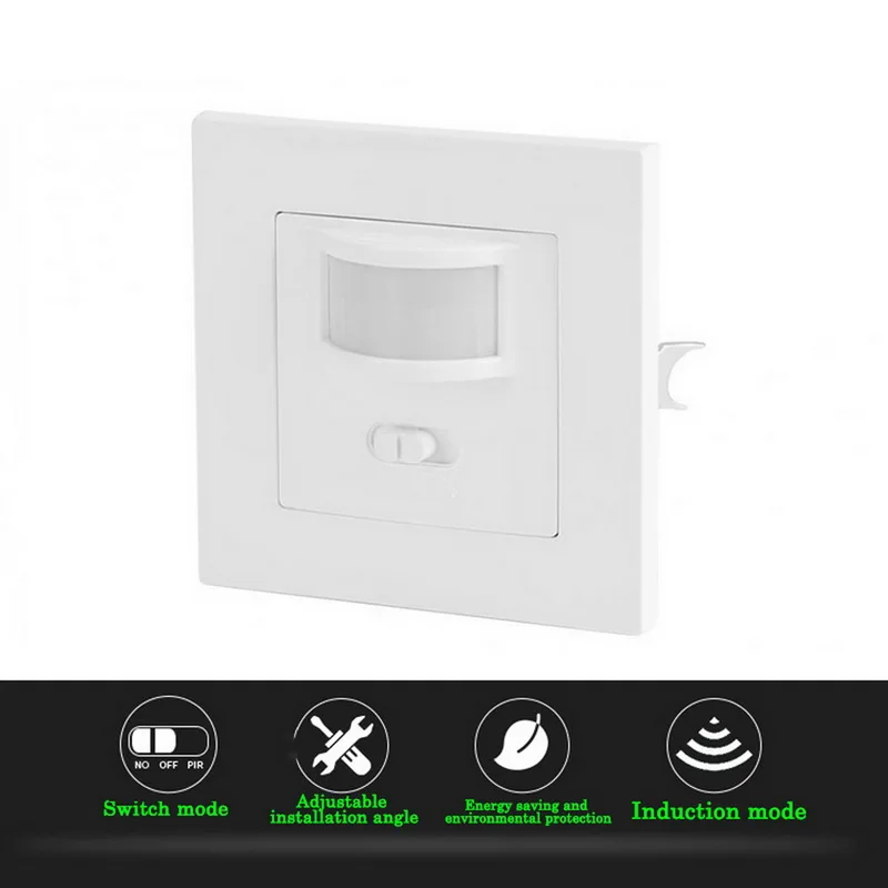 Переключатель с пассивным ИК датчиком движения 86 настенный Инфракрасный