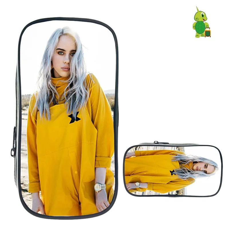 22 Billie Eilish пеналы для девочек-подростков, косметички, школьные принадлежности, канцелярские принадлежности, сумка для хранения, Billie Eilish, хип-хоп, косметичка - Цвет: 22