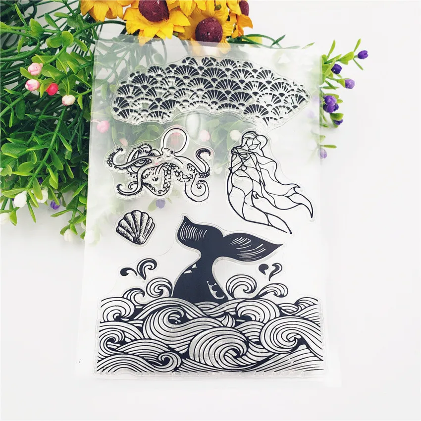 Горячая Распродажа прозрачные штампы богини моря/Силиконовые пломбы для