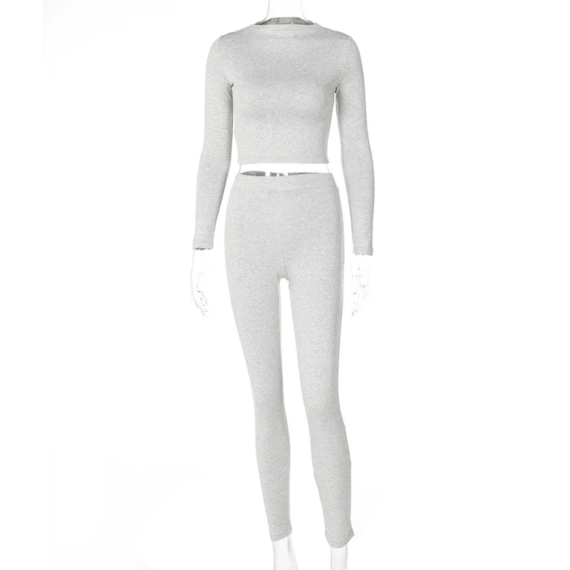 

Two Piece Set Tracksuit Women Turtleneck Long Sleeve Short Crop top+Leggings Matching Set Stretchy Sporty Fitness Casual Outfits