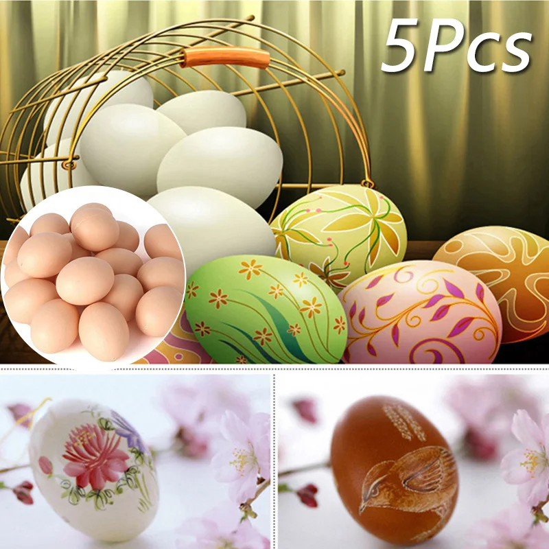 5 шт. Искусственные пластиковые яйца для выведения курицы птицы - купить по