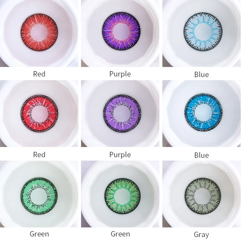 ovolook 2pcspair cospaly lenses colored prescription lenses halloween contact lenses for vision correction eye color lens yealy free global shipping