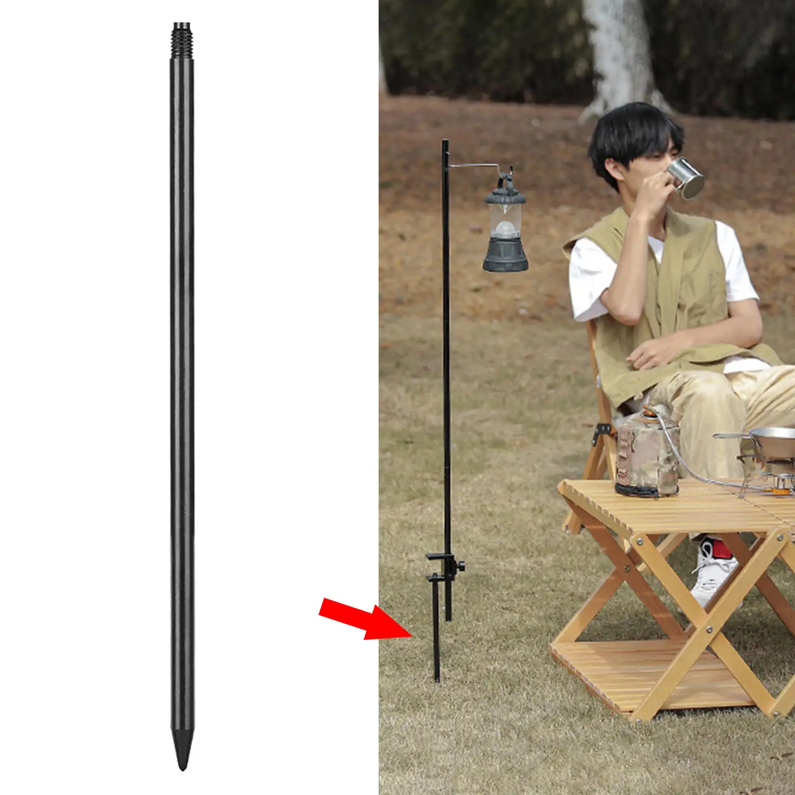 

Iron Ground Nails Umbrella Stakes Beach Umbrella Holder Anchor Spiral Stake for Sand Shade Light Stand Stakes
