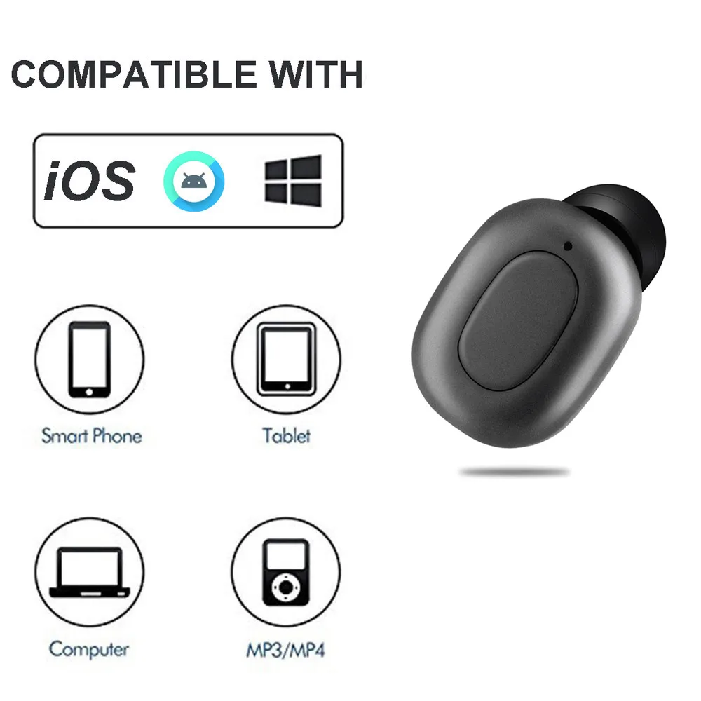 Наушники Blueteeth мини-наушники невидимые Bluetooth встроенный микрофон шумоподавление