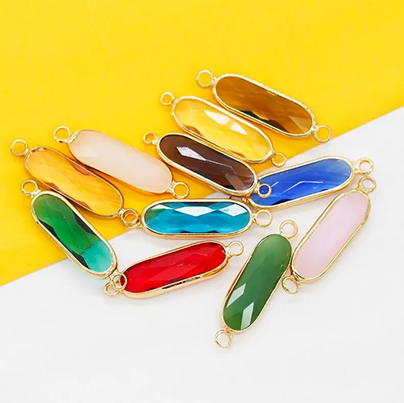 7x21 мм овальные винтажные очаровательные серьги поиска граненые Стеклянное