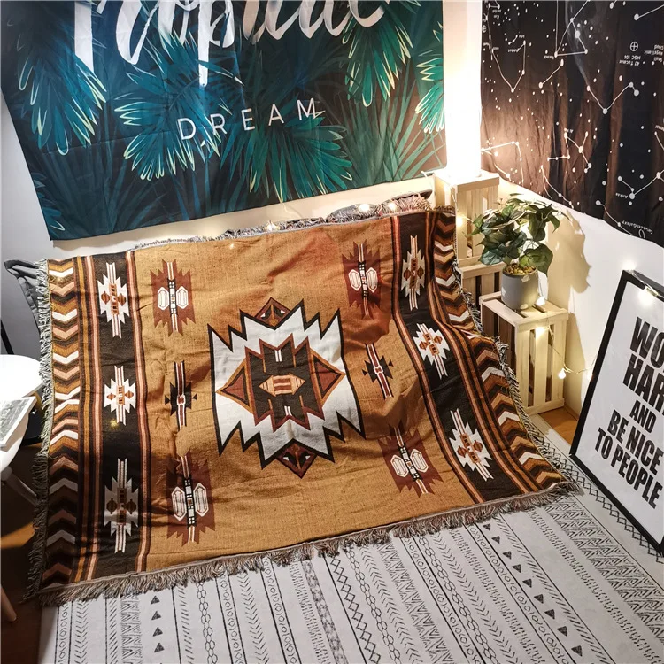 

Этническое покрывало Aggcual XT199, хлопковое покрывало для кровати, дивана, богемный коврик для пикника, кемпинга, богемный гобелен, декор для RV