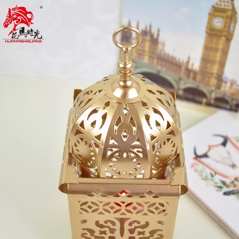 Романтический подсвечник в скандинавском стиле железный Золотой для дома