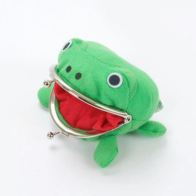

Cute Frog Coin Purses Children's Wallet Pouch Cartoon Shape Fluff Clutch Animal Wallet Purse Coin Holder Adult Kids Girls Gift