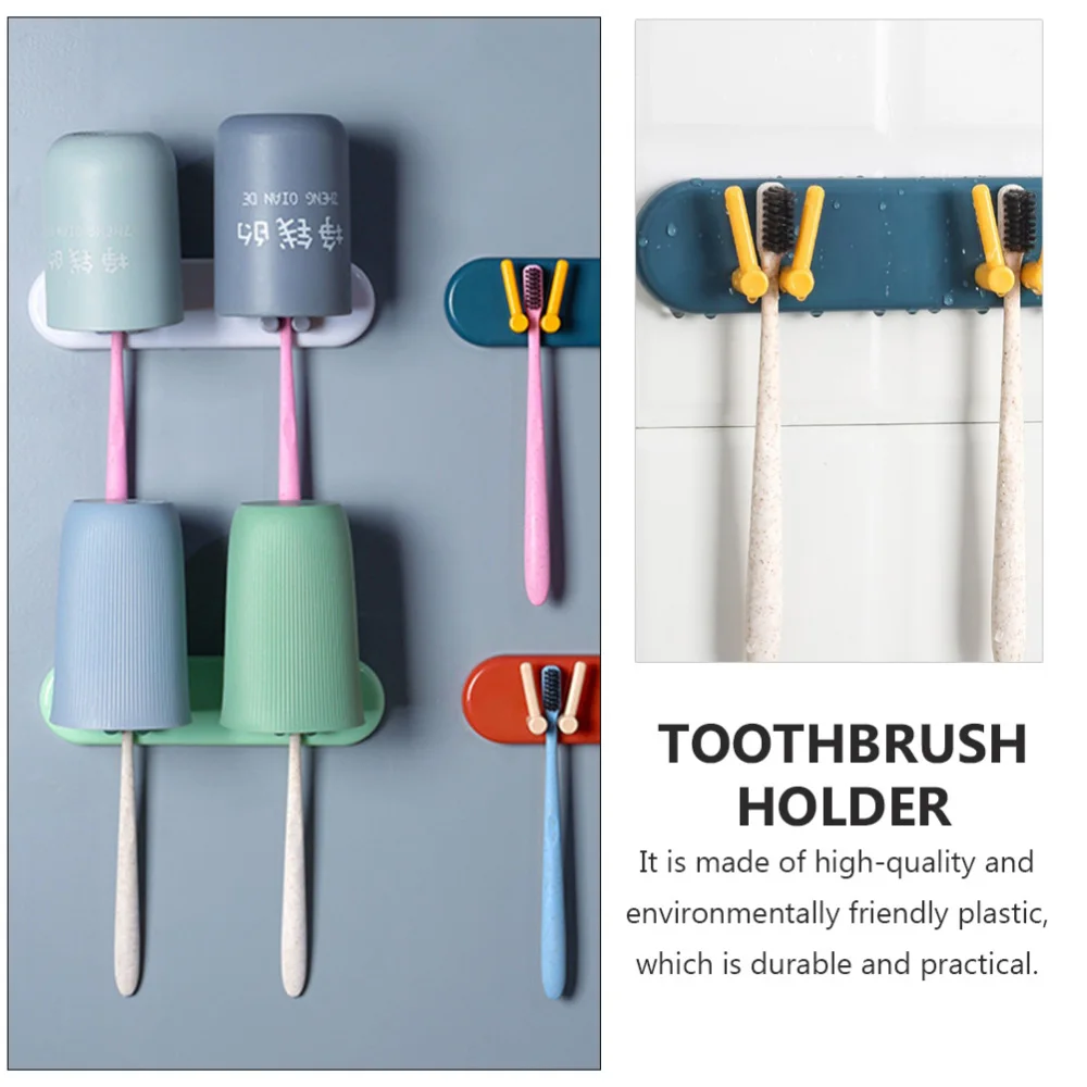 

2pcs Multifunctional Toothbrush Holder Professional Toothbrush Rack Hook