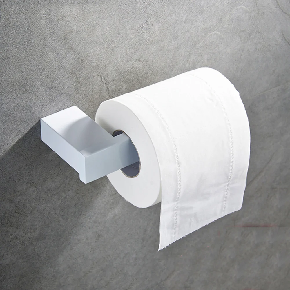 

Holder Stainless Steel Bathroom Accessories Toilet Roll Towel Paper Holder (White)
