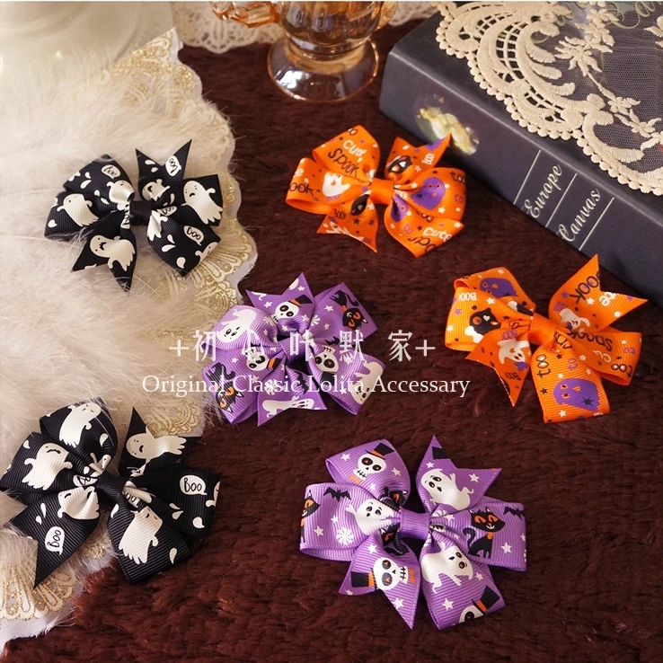 Милые заколки для волос с бантом в стиле &quotЛолита&quot косплея Хэллоуина Японская