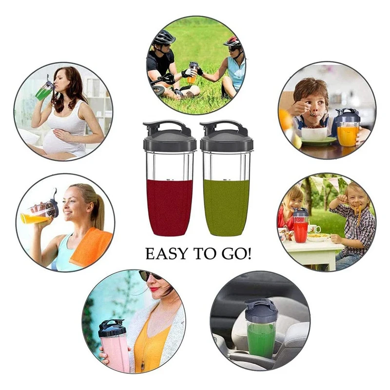 

2 Packs Replacement Cup 24 Oz for NutriBullet Pro 900W 600W Series Magic Cross Extractor Blade