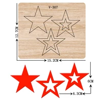 new star wooden dies cutting dies for scrapbooking multiple sizes v 307