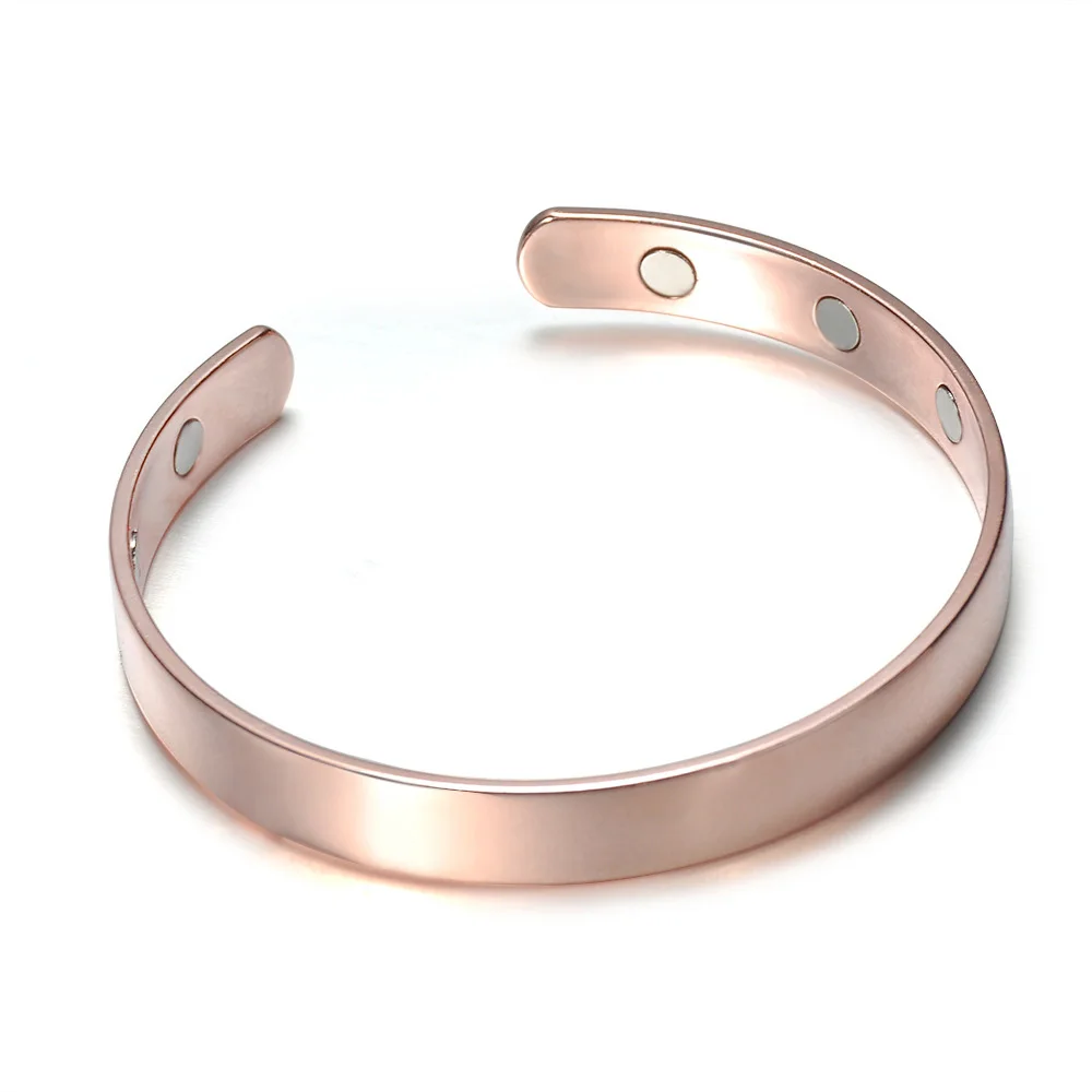 Copper Health Care Magnetic Therapy Bracelet For Arthritis Men Women Rose Gold Opening-mouth Design Delicate | Украшения и