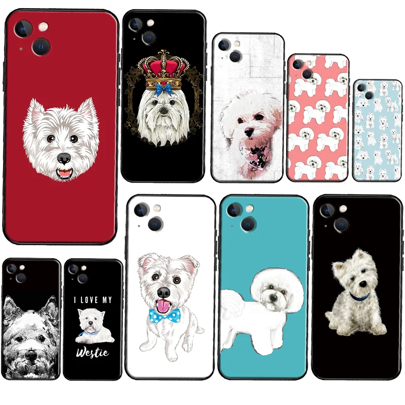Чехол Maltese West Highland Terrier для iPhone 13 Pro Max XS X XR 7 8 Plus SE 2020 чехол 11 14 12 Mini - купить по