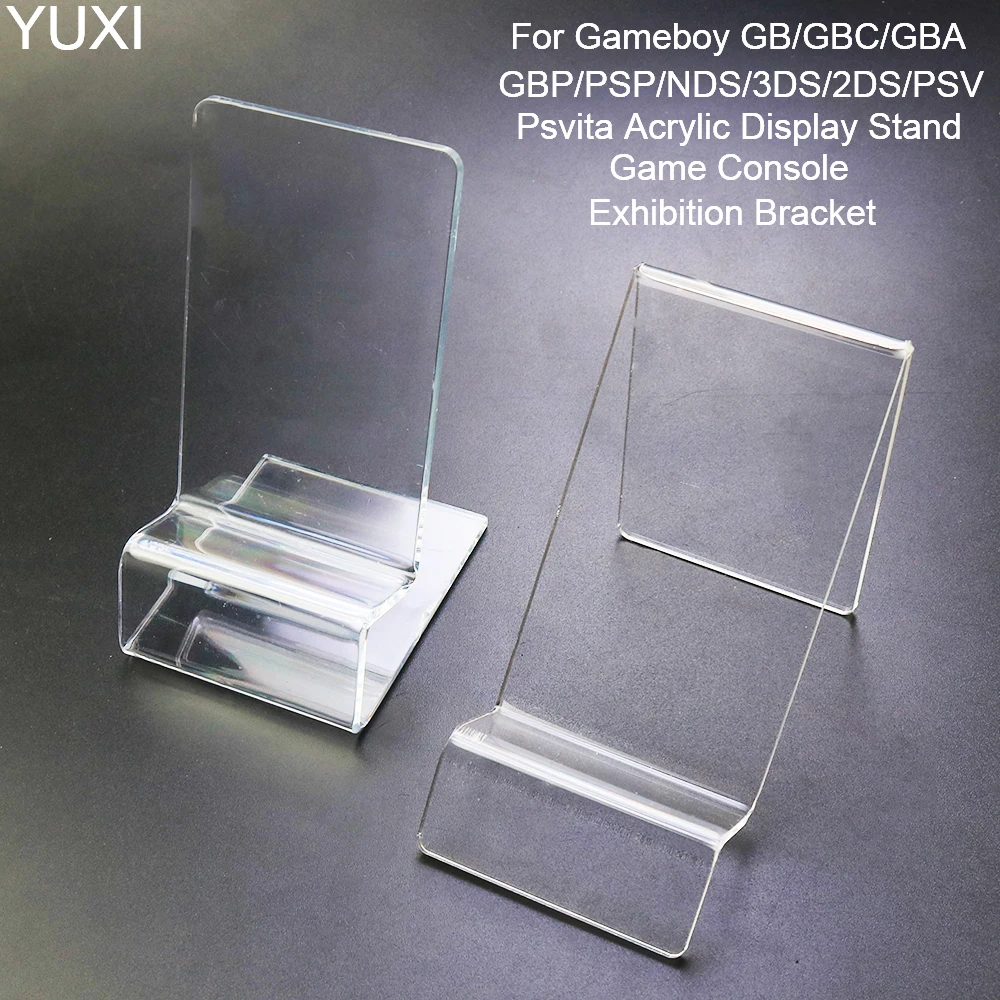 

YUXI For GB GBC GBA SP 2DS 3DS PSP PSV Game Console Clear Plastic Transparent Stand Shelf Window Counter Display Showcase