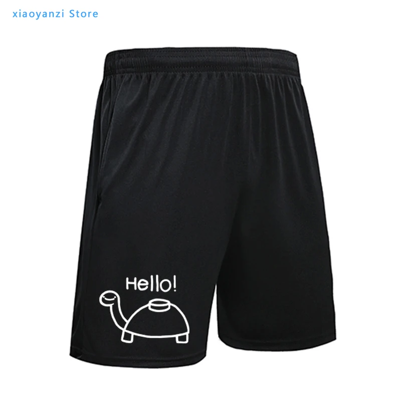 

MINE TURTLE HELLO Cartoon Funny Mens Men sports shorts 2021 New Novelty running Short pants Camiseta Masculina