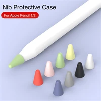 8pcs silicone replacement tip case for apple pencil 12 touchscreen stylus pen tip case nib protective cover for apple pencil