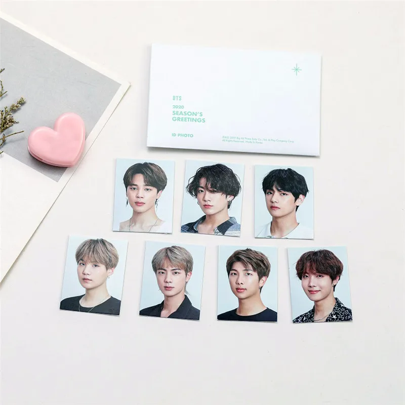 Kpop 2020 сезон поздравительных наклеек Постер фото картины JUNGKOOK V SUGA JIMIN JHOPE JIN RM