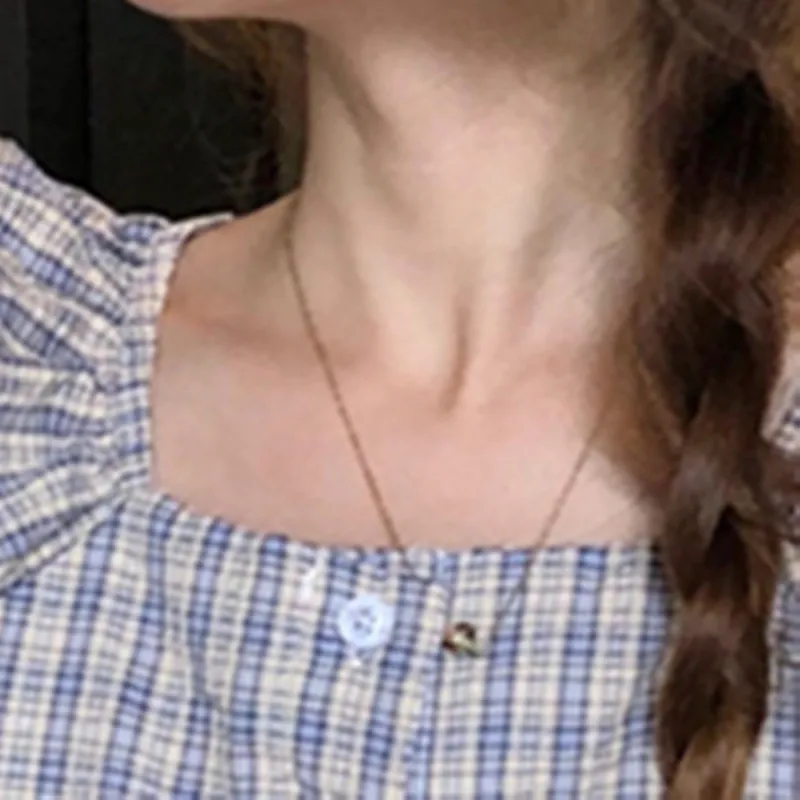 

Bubble wrinkle short-sleeved plaid shirt women summer square collar French top womens clothing latest design 2021shirts for wome