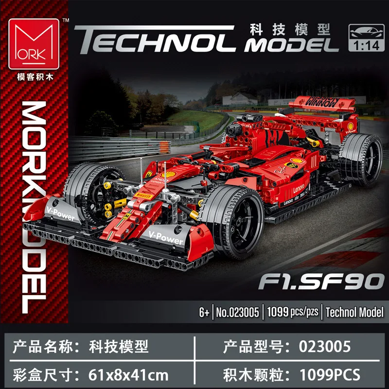 Конструктор Mork 023005 высокотехнологичный конструктор MOC Red F1 модель спортивного